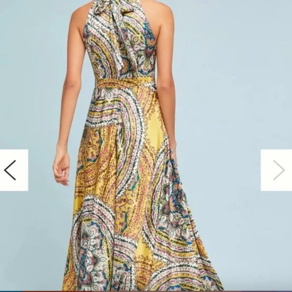 Nicole Miller paisley print long dress size 6 - Picture 8 of 8